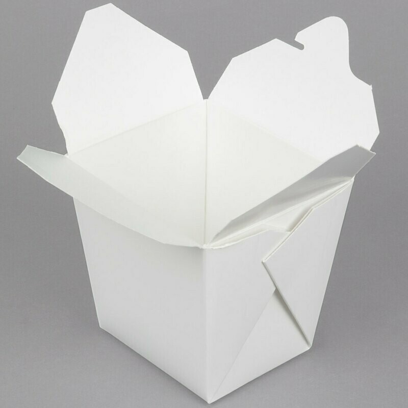 Box Noodle Polycoated White 32oz (946 ml) - Qty 25