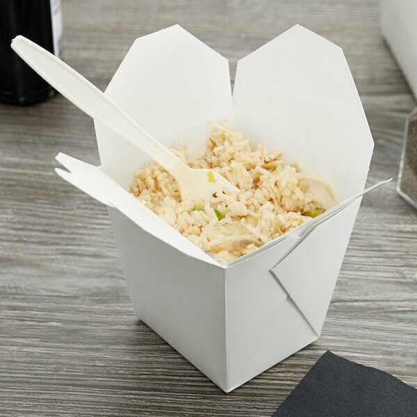 Box Noodle Polycoated White 26 oz (767 ml) - Qty 25