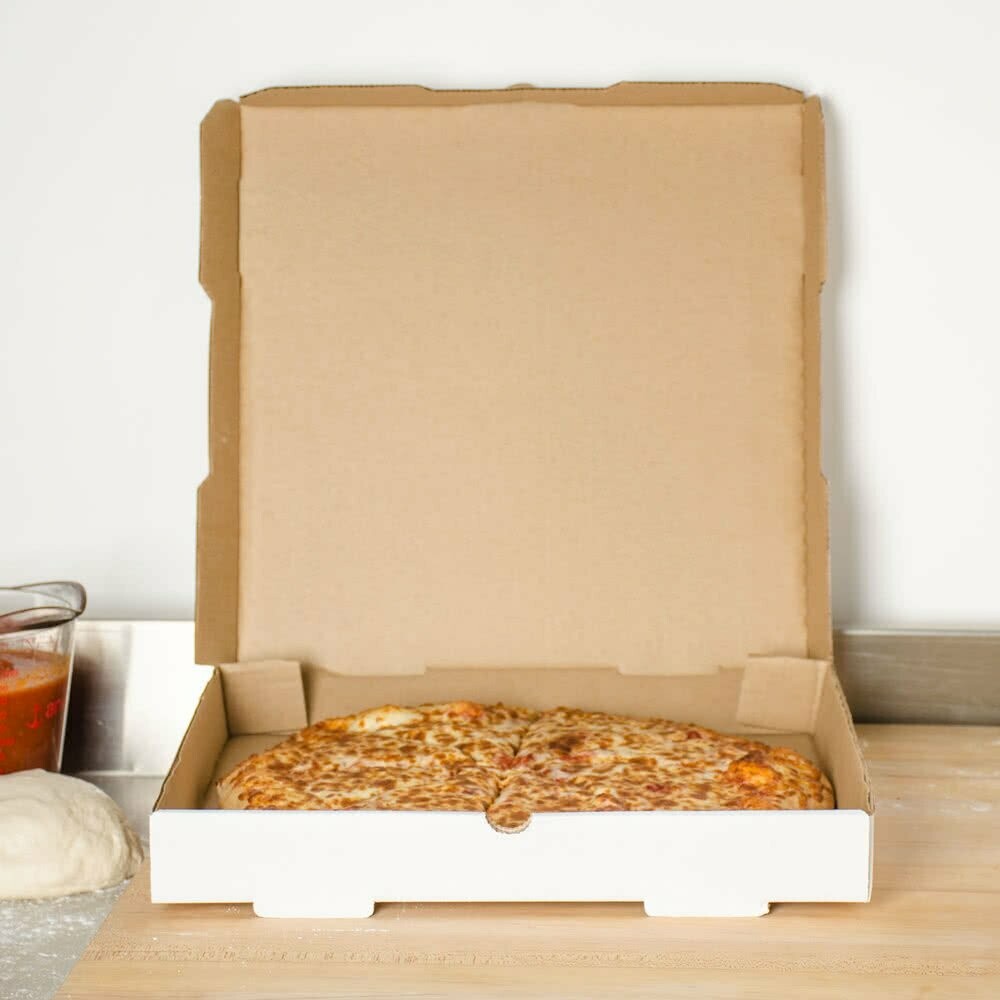 Box Corrugated Pizza Medium 26.5 cm White (ea)