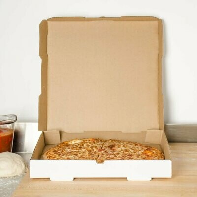 Box Corrugated Pizza Medium 26.5 cm White (ea)