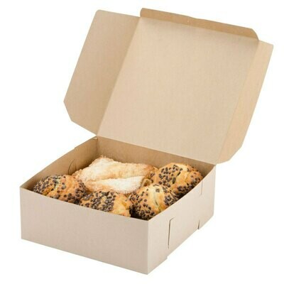 Cake Box Eco Brown 9 x 9 x 4&quot; (ea)