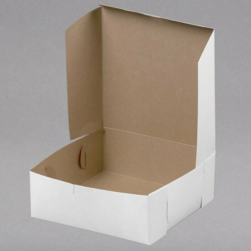 Cake Box 8 x 8 x 3" White (ea)