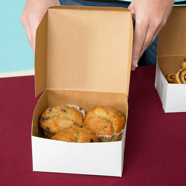Cake Box 6 x 6 x 3&quot; White (ea)