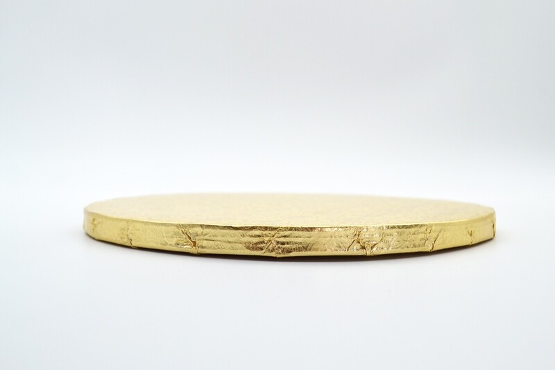 Cake Board Embossed Gold Round 8" Thick (ea)