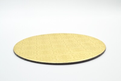 Cake Board Embossed Gold Round 6" Thin (ea)