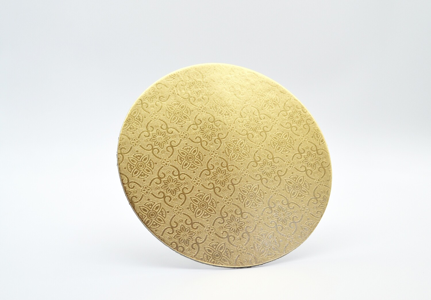 Cake Board Embossed Gold Round 6&quot; Thin (ea)