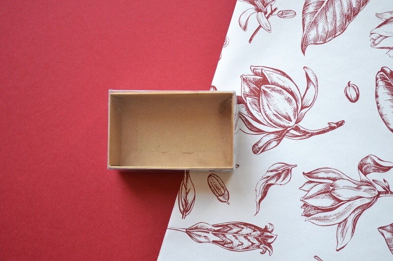 Box Kraft Base PVC Lid 54x89x30mm