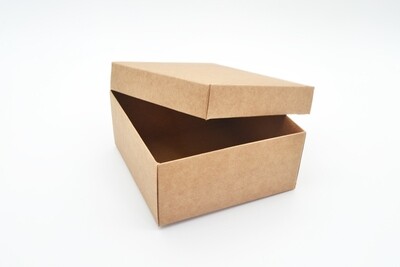 Gift Box Kraft Base Kraft Lid 125x125x60 mm (ea)