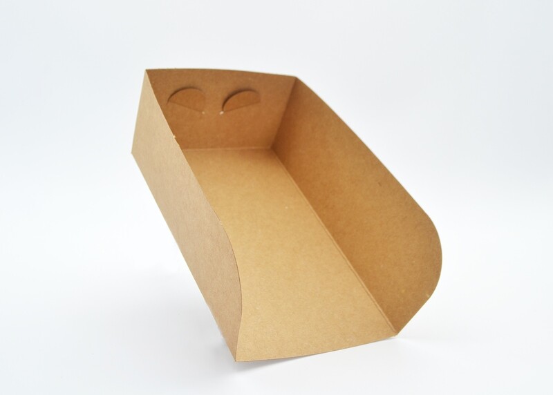 Cake Box Scoop Medium Kraft 17 x 10 x 6cm (ea)