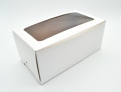 Cake Box Window 9 x 5 x 4 White (ea)