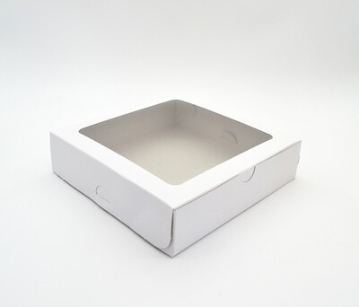 Cake Box Window 9 x 9 x 2 White (ea) *Tart