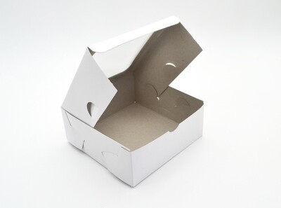 Cake Box Window 5 x 5 x 2.5" White (ea)