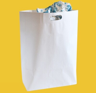 Paper Bags Opol Large 485x145x505mm White (ea)