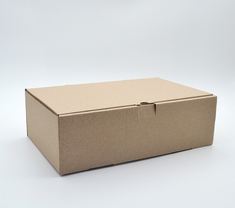 Box Corrugated Burger &amp; Chips - 260 x 160 x 80 mm Kraft (ea)