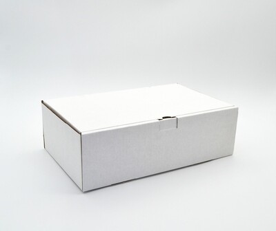 Box Corrugated Burger &amp; Chips - 260 x 160 x 80 mm White (ea)