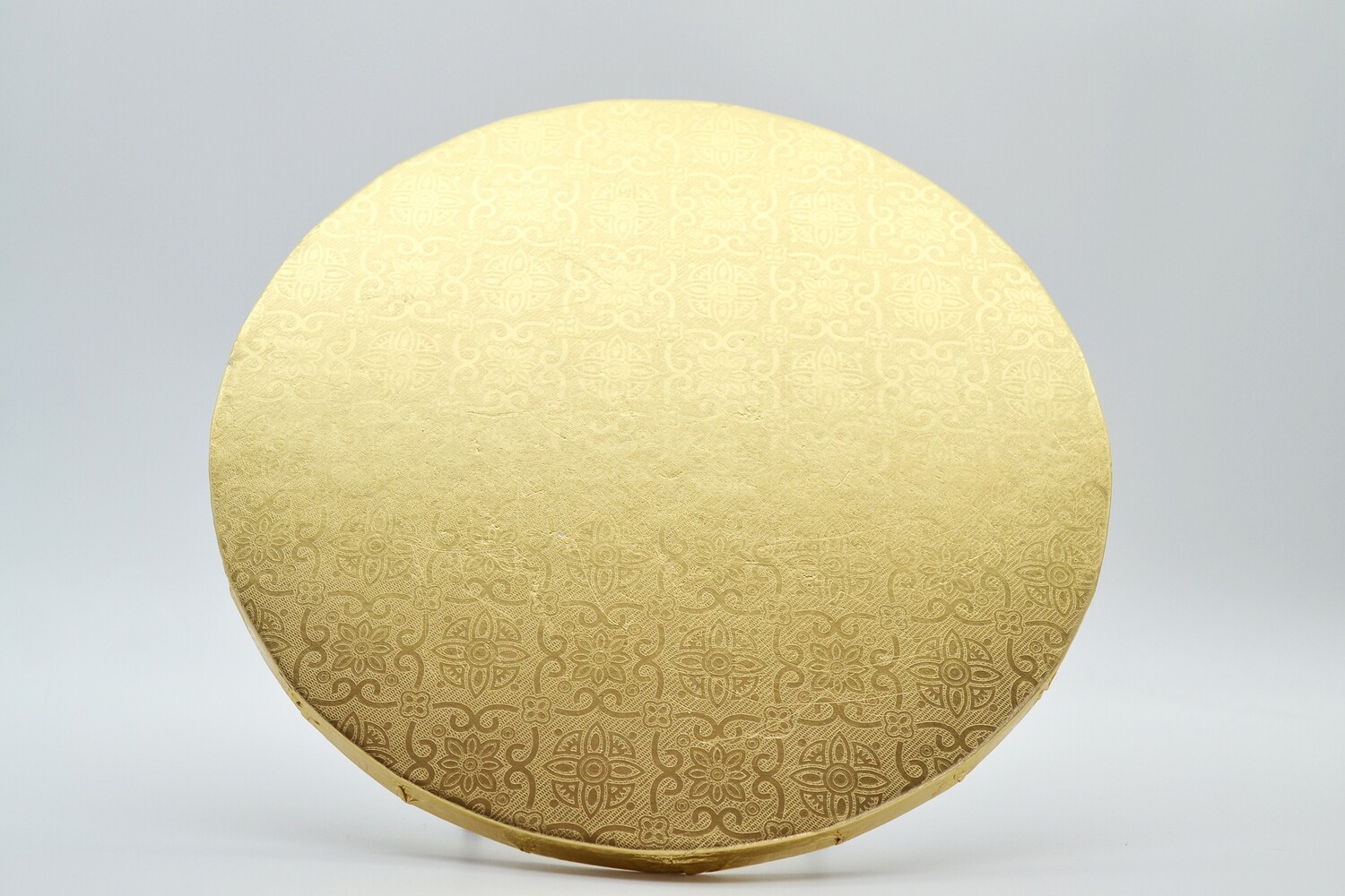 Cake Board Embossed Gold Round 7&quot; Thick (ea)