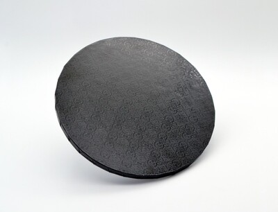 Cake Board Embossed Black Round 10&quot; Thick (ea)