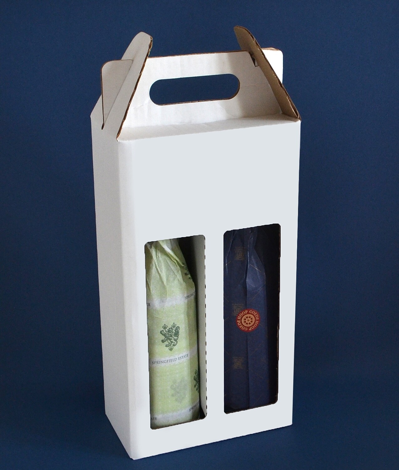 Box Corrugated Wine Bottle Pack 2 - White (each)