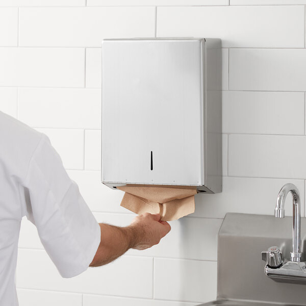 Stainless Steel Folded Paper Towel Dispenser (each)
