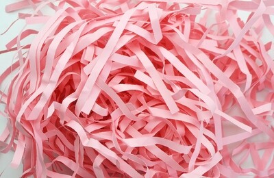 Shredded Strip Cut Paper 90g - Pastel Pink (ea)