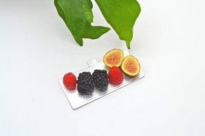 Mini cake board rectangular silver embossed 120 x 55 mm (ea)