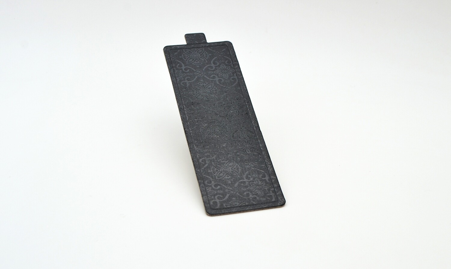 Mini cake board rectangular black embossed 150 x 50 mm (ea)