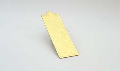 Mini cake board rectangular gold embossed 150 x 50 mm (ea)