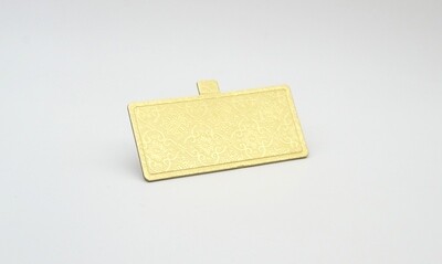 Mini cake board rectangular gold embossed 120 x 55 mm (ea)