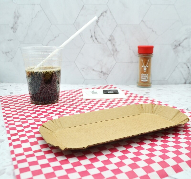 Corrugated fluted Hot Dog Tray 180 x 65 mm Kraft (Qty 50)