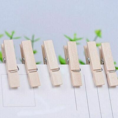 Wooden Pegs 4.5cm Natural (Qty 30)