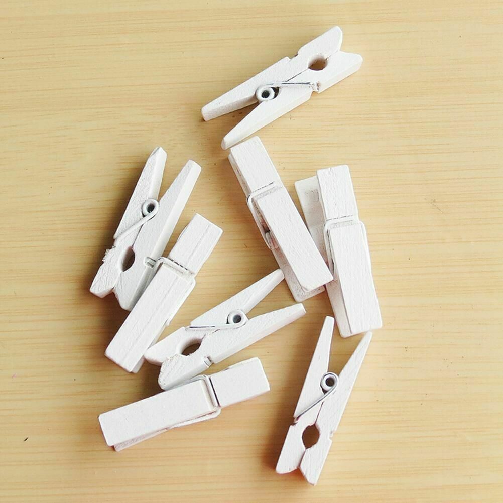 Wooden Pegs 4.5cm White (Qty30)