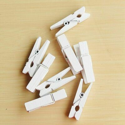 Wooden Pegs 4.5cm White (Qty30)