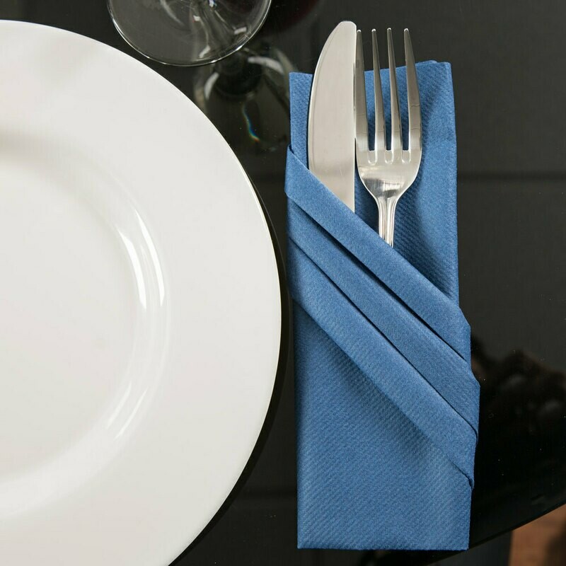Napking Airlaid 'Like Linen' Grande Navy Blue 40 x 40cm (Qty 50)