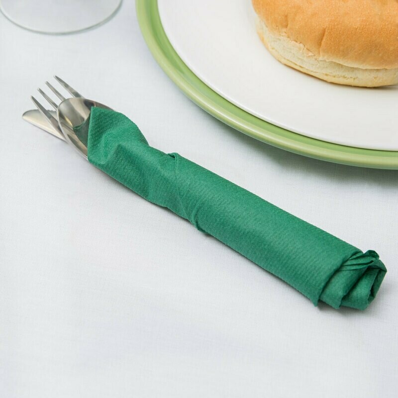 Napking Airlaid 'Like Linen' Grande Green 40 x 40cm (Qty 50)