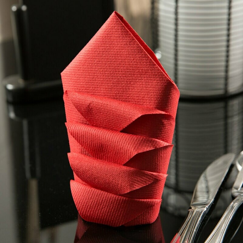 Napking Airlaid 'Like Linen' Grande Bright Red 40 x 40cm (Qty 50)