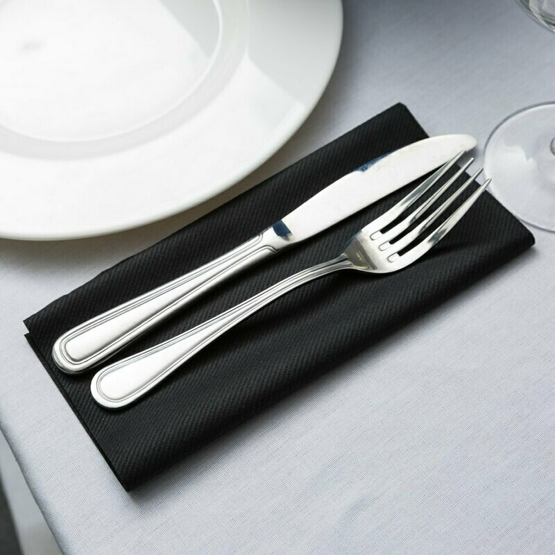 Napking Airlaid 'Like Linen' Grande Black 40 x 40cm (Qty 50)