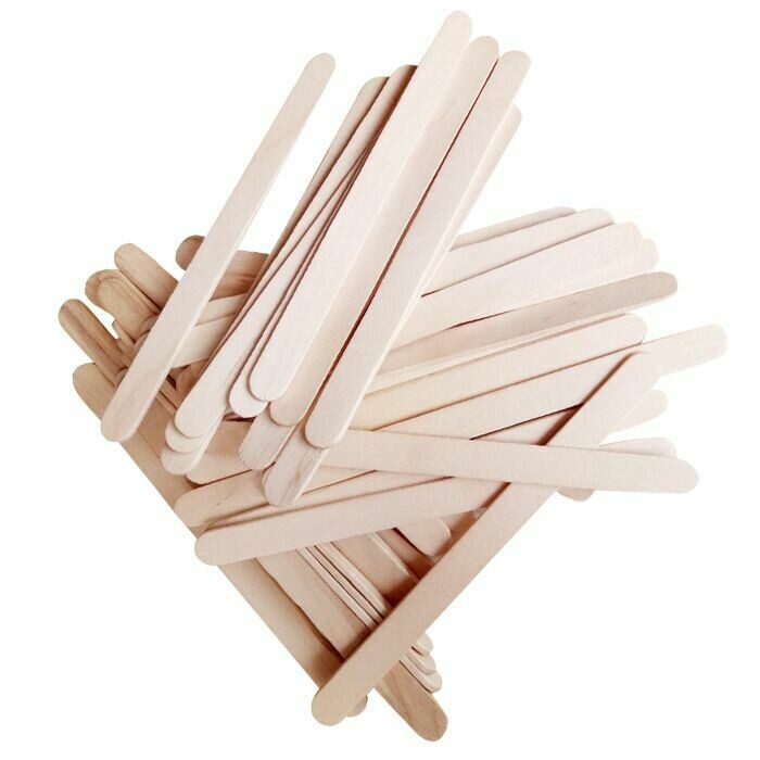 Cutlery Wooden Ice Cream Sticks 114 x 10 x 2 mm (qty 50)