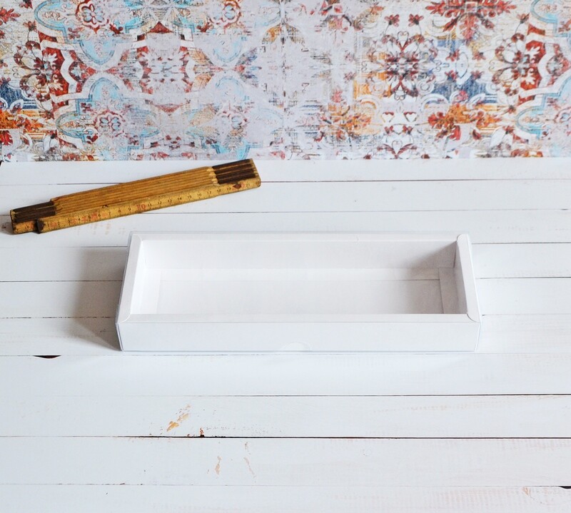 Box White Base with PVC Lid 110x305x35 mm (ea)