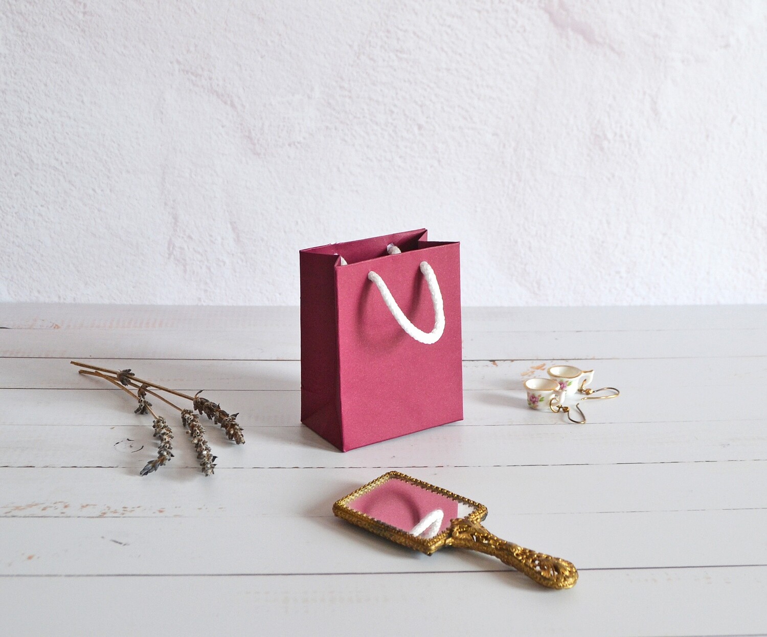 Download Tiny Rope Handle Paper Bag - Cranberry (each) | Online Store - Core Pack