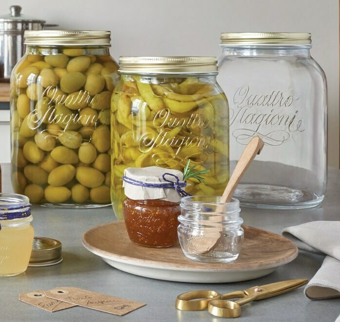 Bormioli Rocco Quattro Jar 3L (101oz) Aluminum Lid