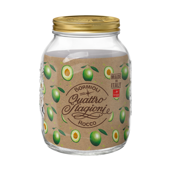 Bormioli Rocco Quattro Jar 3L (101oz) Aluminum Lid