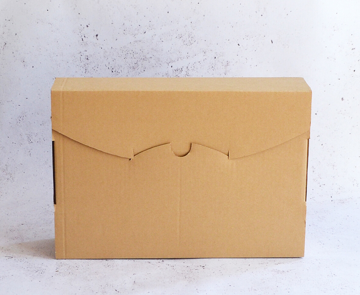 Box Corrugated File - 380 x 90 x 255 mm  Kraft (ea)