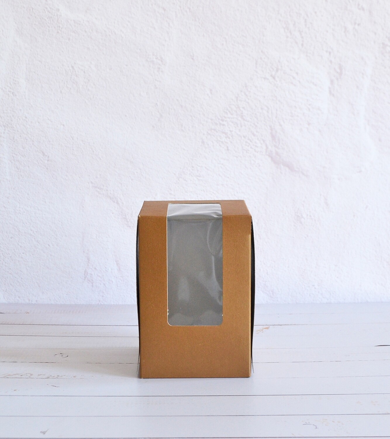 CupCake Single Window 100 x 100 x 150 mm Kraft - Tall (ea)