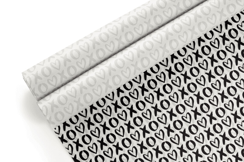 Tissue Paper - XOXO - Black on White (Qty 5)