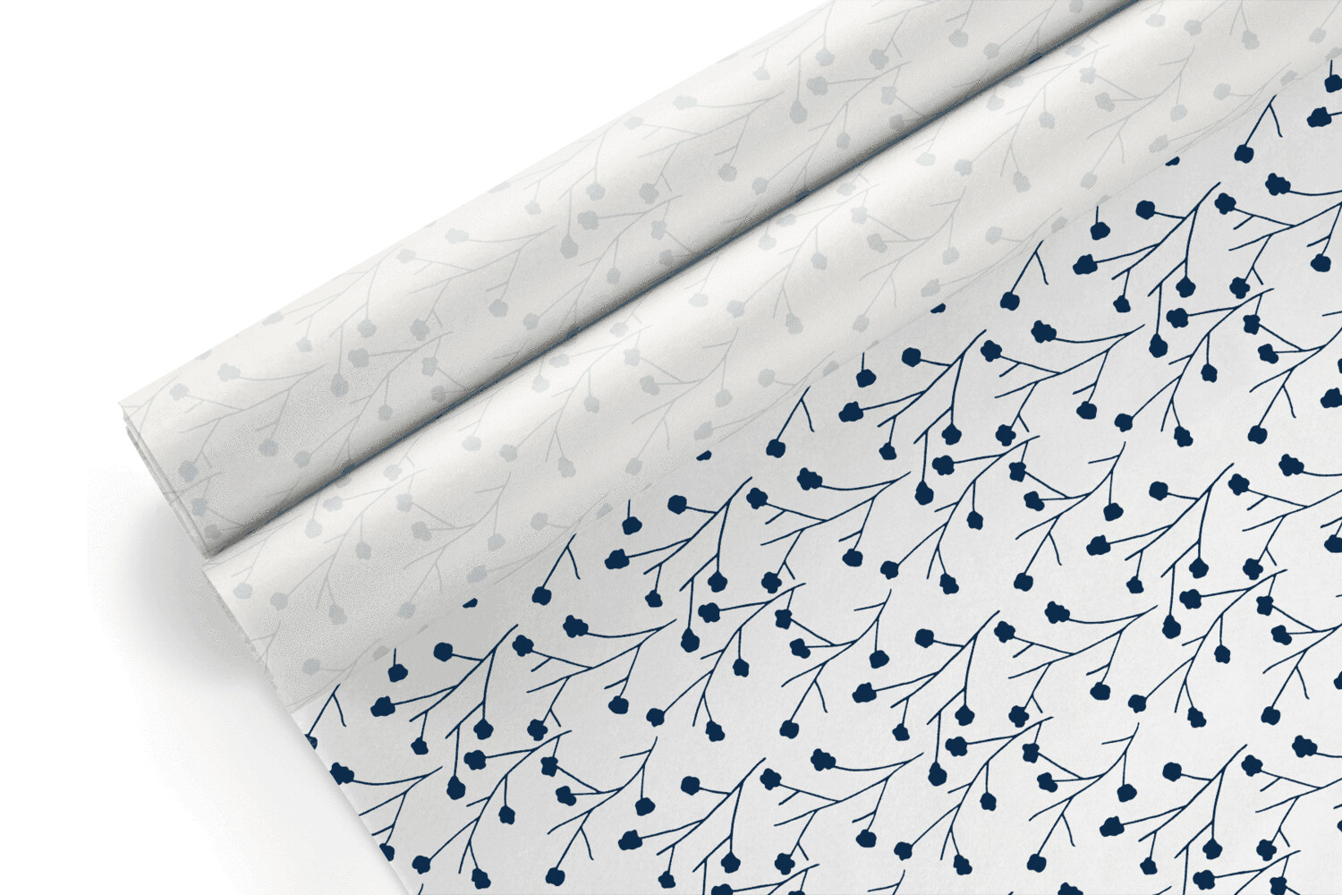 Tissue Paper - Poppies - Navy On White (Qty 5)