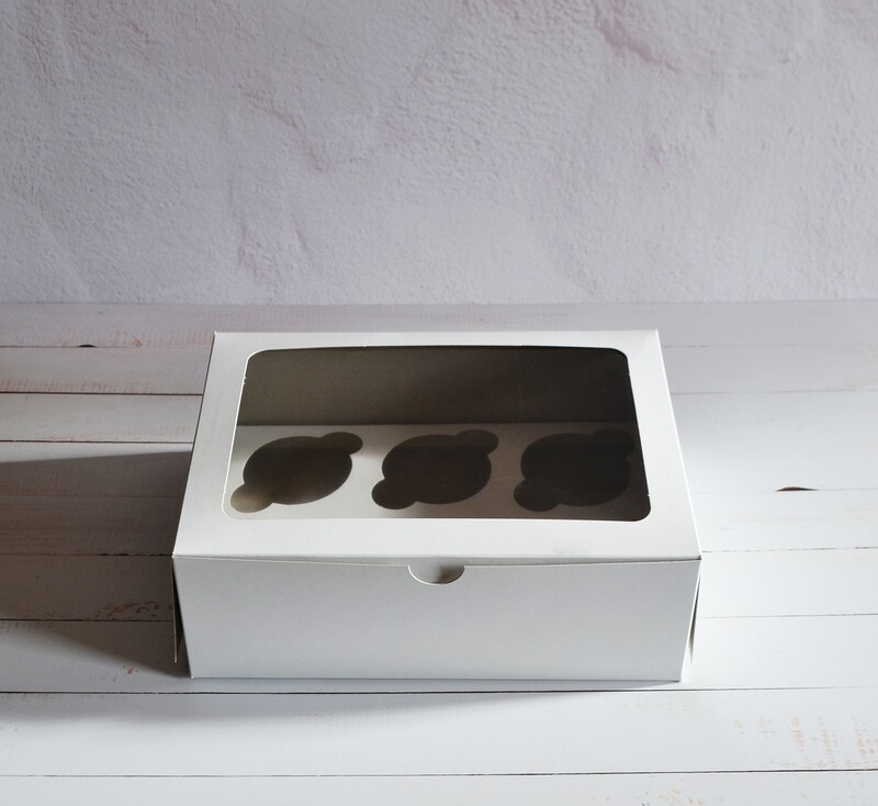CupCake 6 Cup box Window White (ea)
