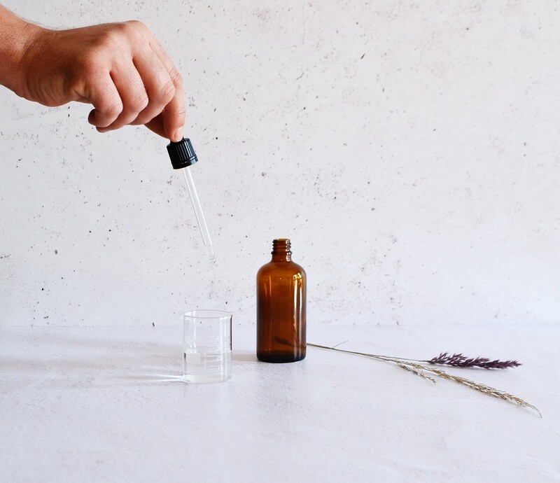 Amber Glass Bottle Dropper 100 ml + Pipette Black