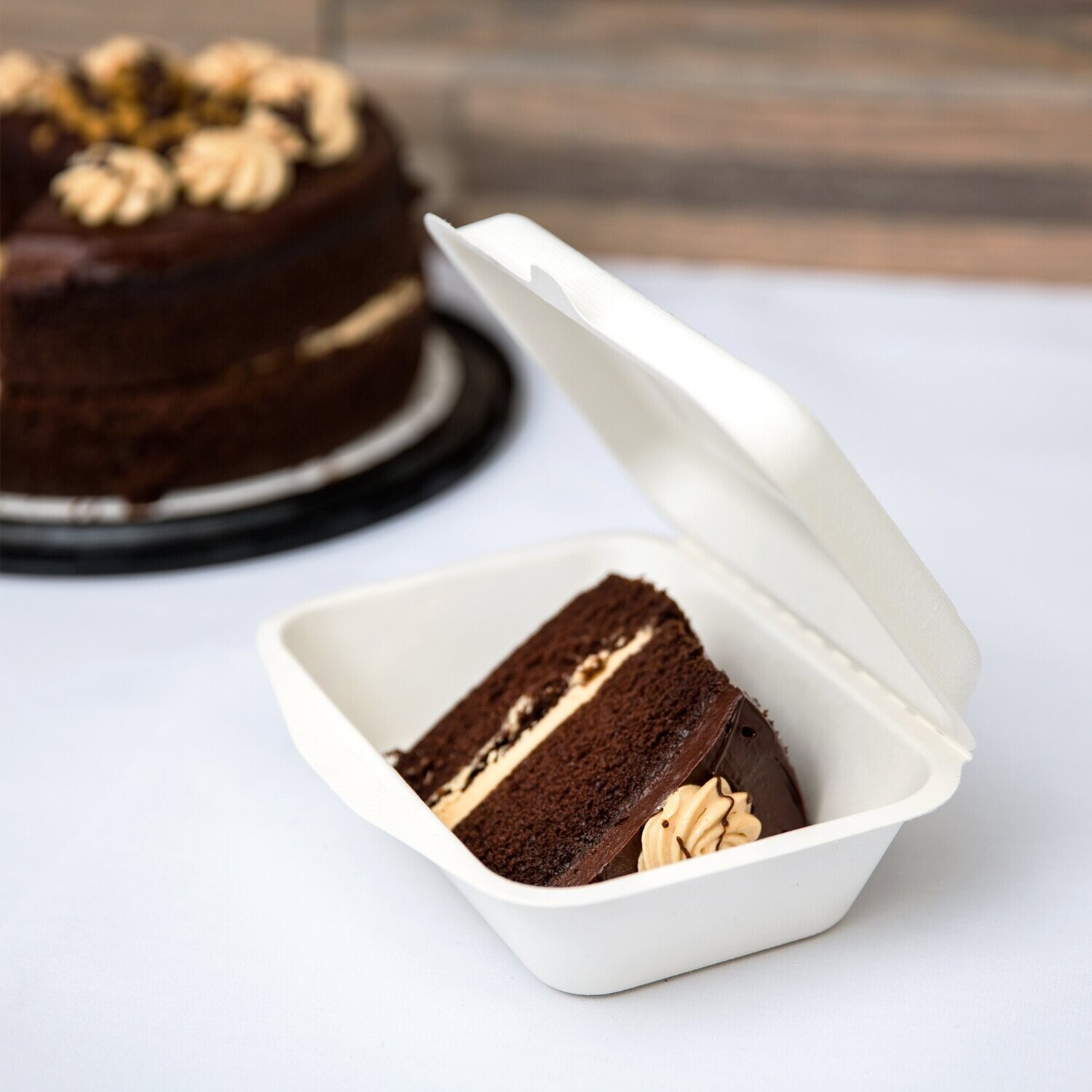 E - Compostable Clamshell Snack Box 17x11cm 600ml (50)