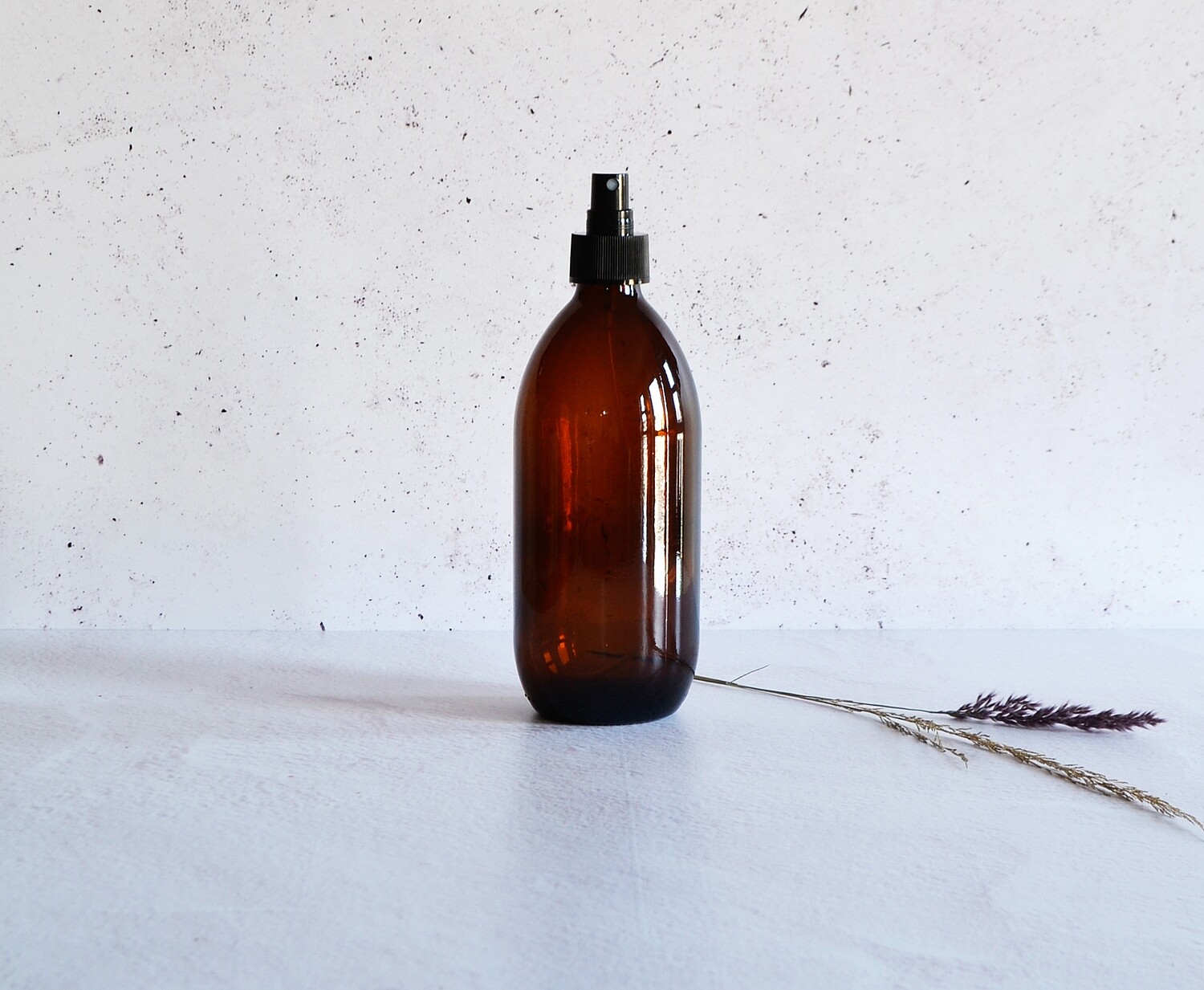Amber Glass Bottle 500 ml + Black Atomiser 28/410 (ea)