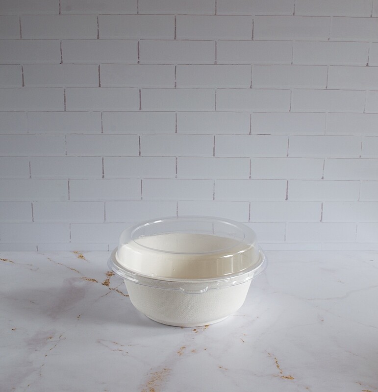 E - EcoWare Bagasse Bowl 950ml + Top hat Dome PET (Qty 50)